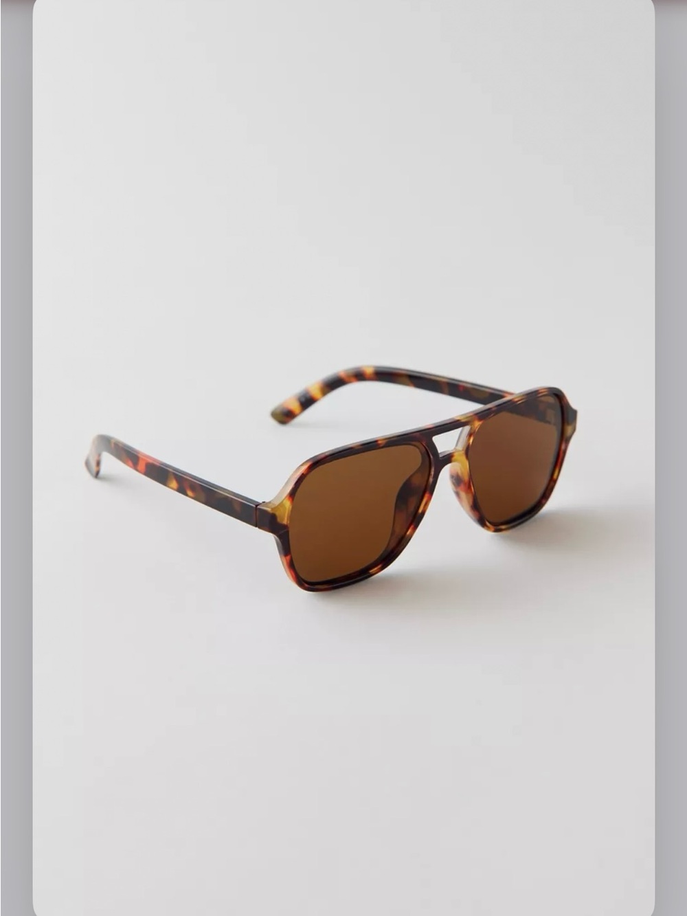 Urban Outfitters essential aviator Tortoiseshell Brown Sunglasses - Picture 1 of 16